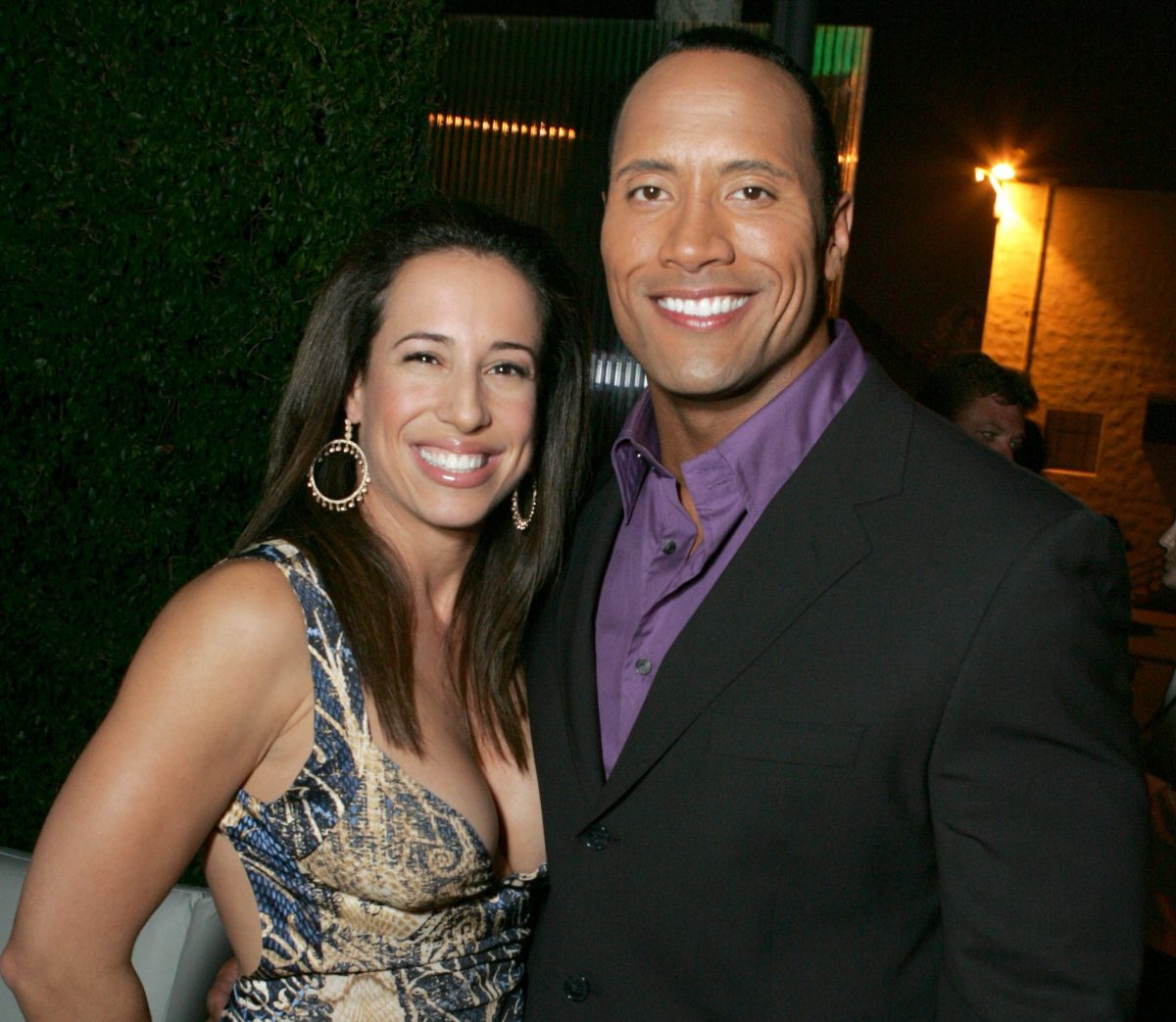 dany garica with her ex husband the rock
